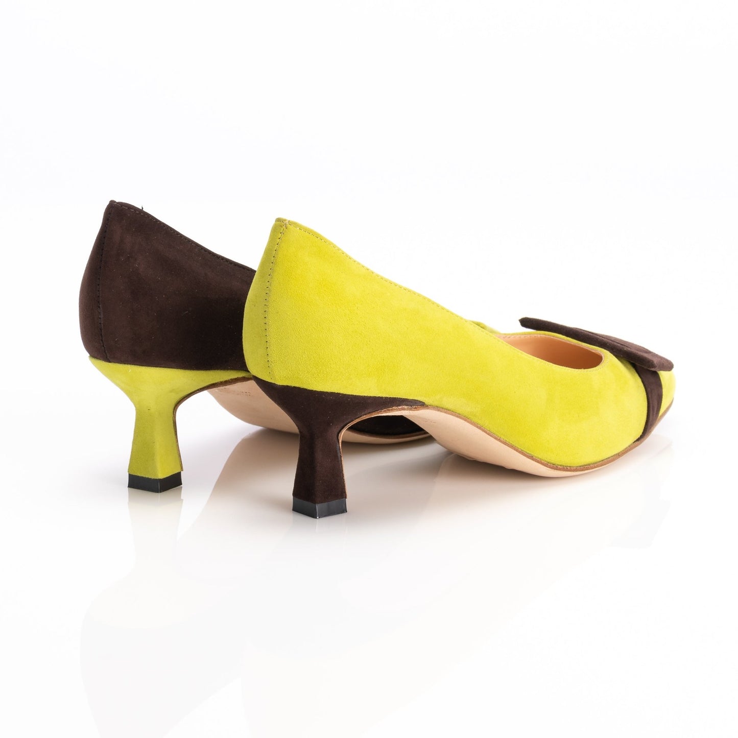 Figini - Décolleté Asimmetriche con tacco 5 cm Marrone - Lime - Figini Milano