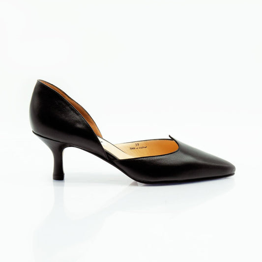 Figini - Décolleté D'Orsay con tacco 5 cm in nappa nera - Figini Milano