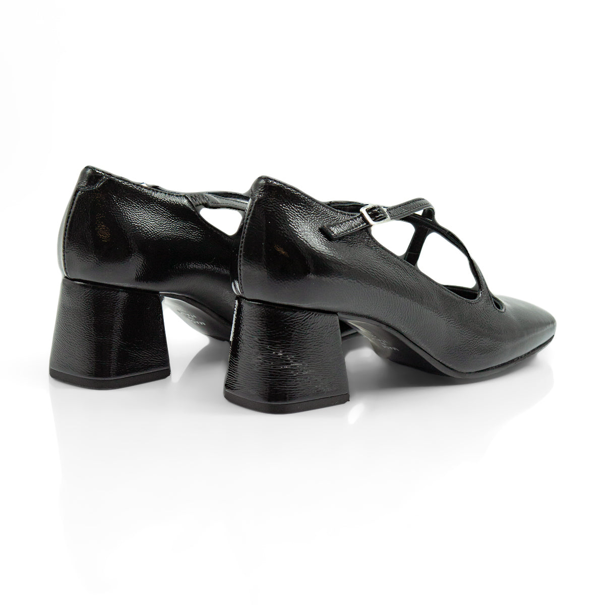 Figini - Décolleté Mary-Jane con tacco 5 in vernice nero - Figini Milano