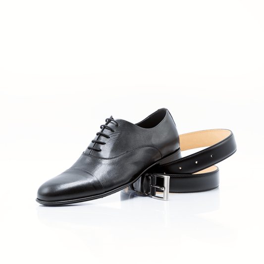 Figini - Francesina elegante in morbida nappa nera - Figini Milano