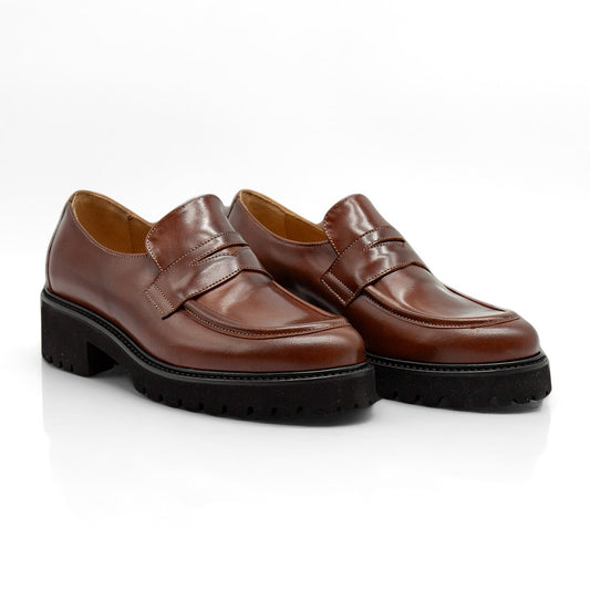 Figini - Mocassini chunky in vitello marrone - Figini Milano
