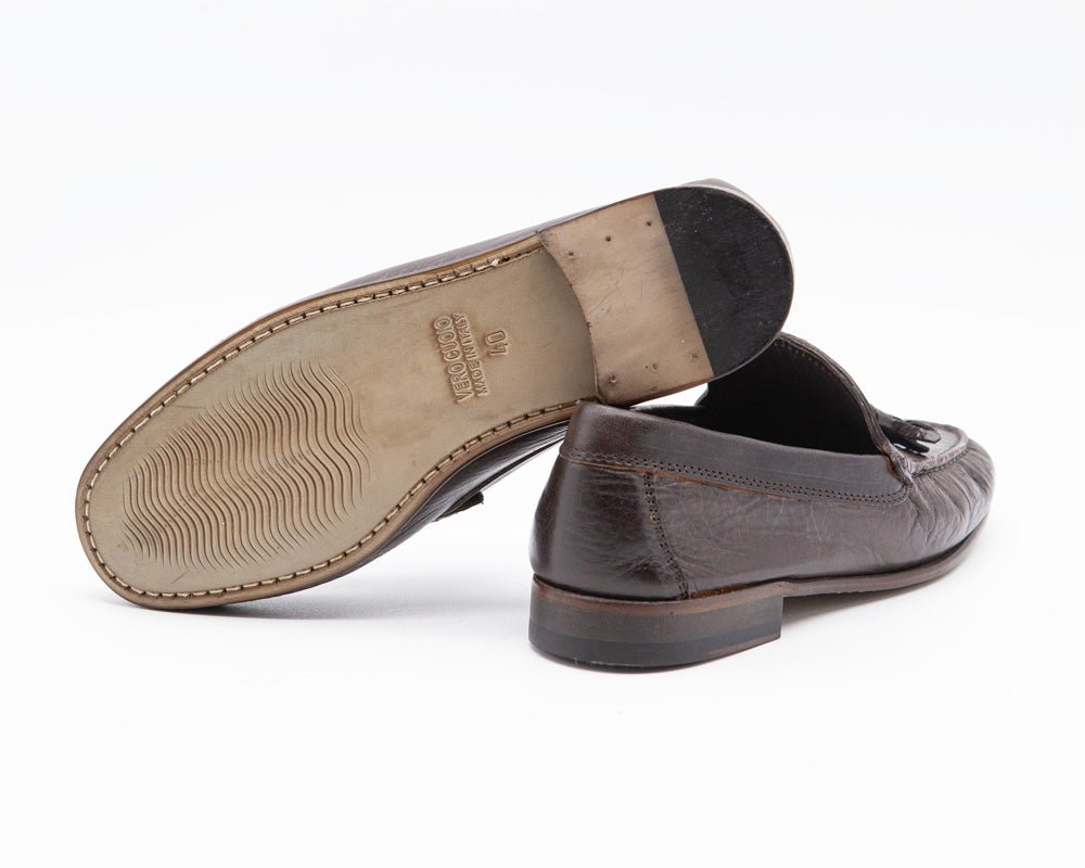 Figini - Mocassini Guanto con nappine in vitello bottalato Testamoro - Figini Milano