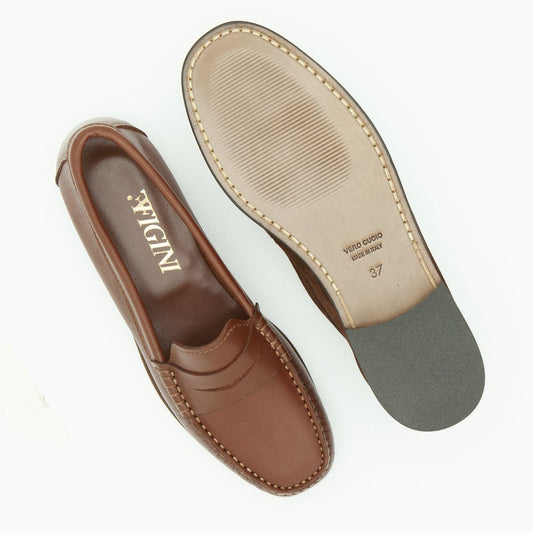 Figini - Mocassini sfoderati in nappa cuoio - Figini Milano