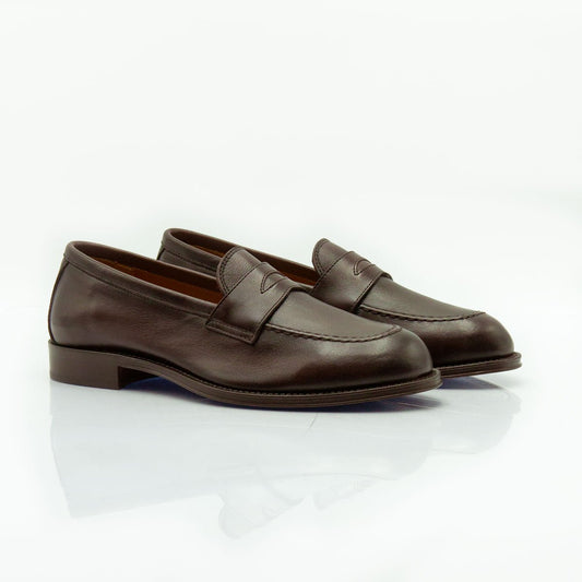 Figini - Mocassini sfoderati in vitello testa di moro - Figini Milano