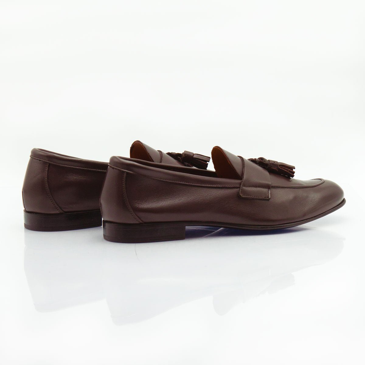 Figini - Mocassino guanto con fiocchetti in nappa testa moro - Figini Milano