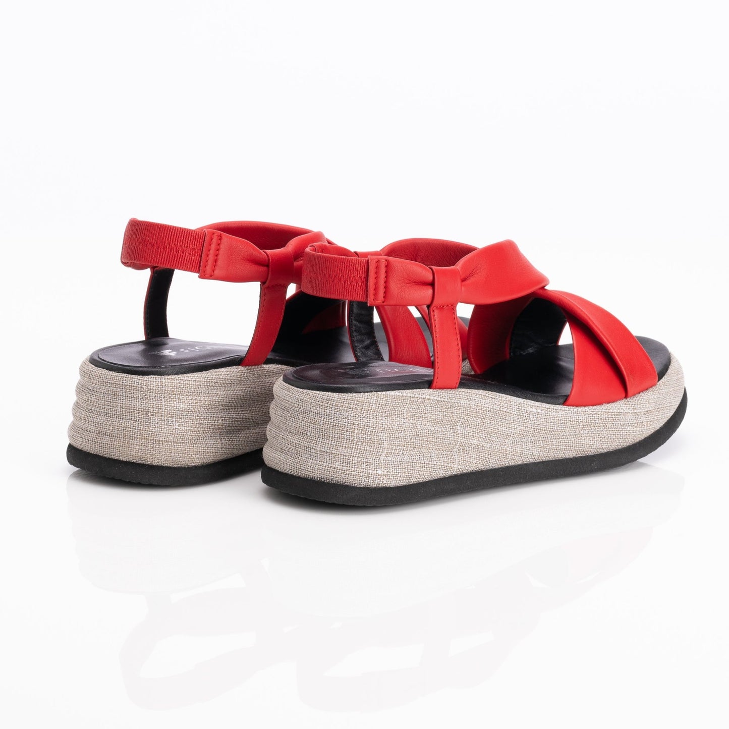 Figini - Sandali platform in nappa rossa - Figini Milano