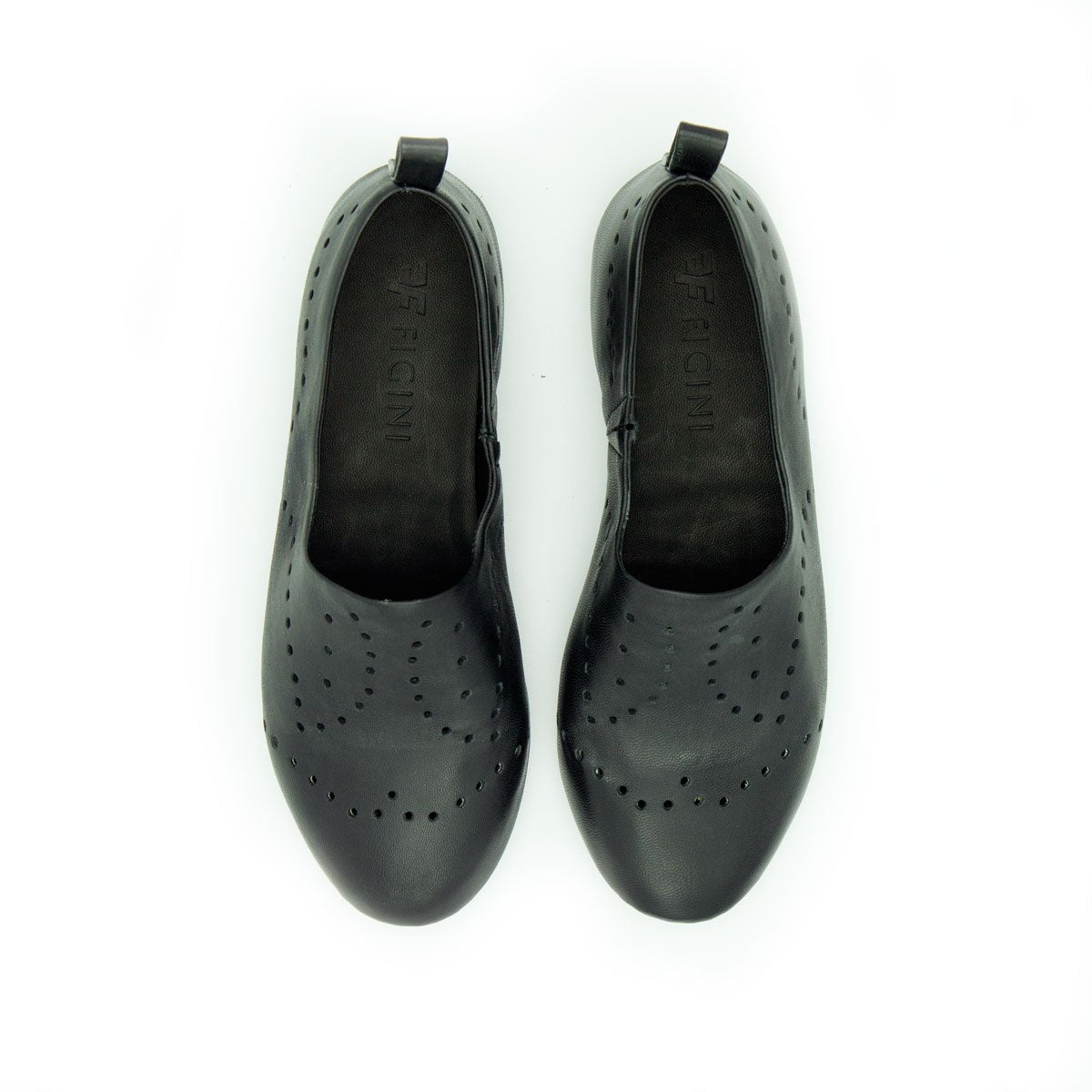 Figini - Slip - on forata in nappa nera - Figini Milano