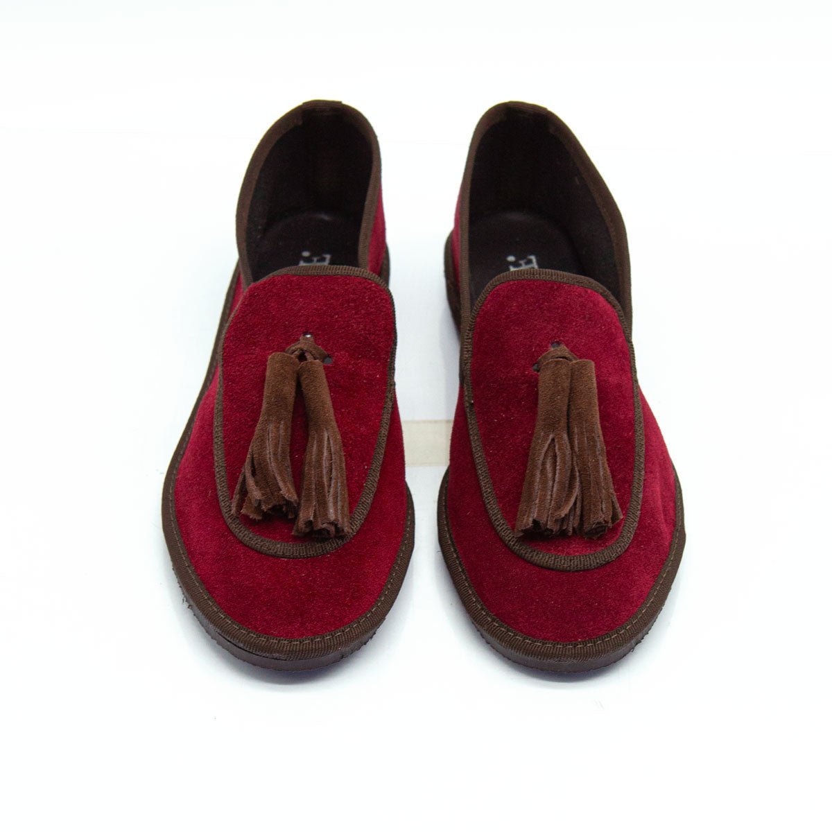 Figini - Slip-on Friulane con Fiocchetti in camoscio bordeaux - Figini Milano