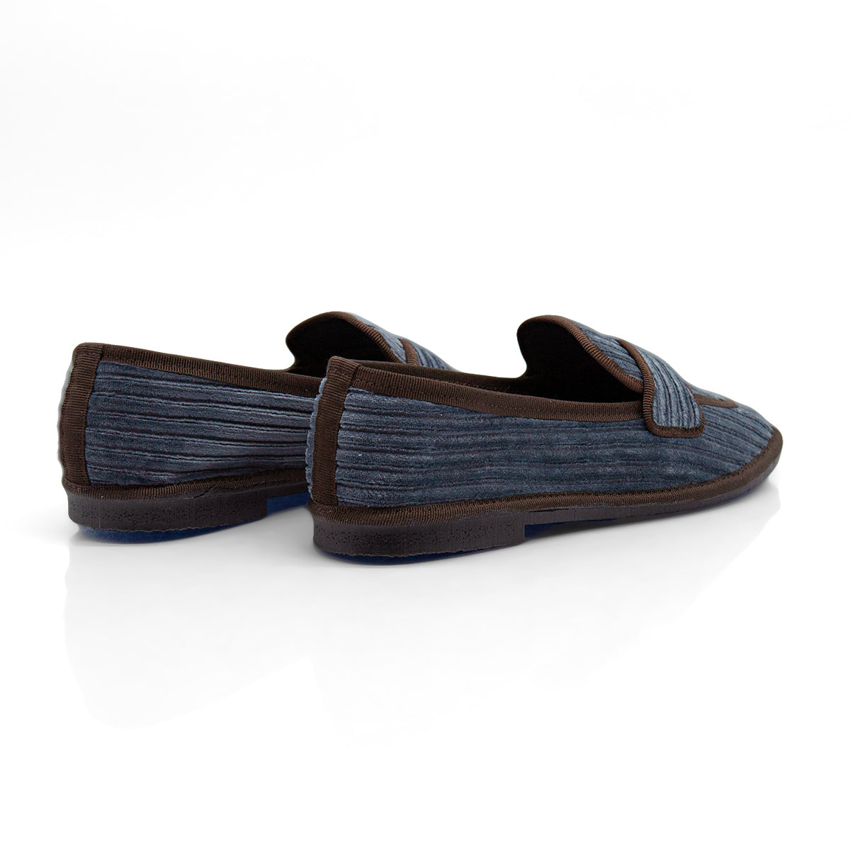 Figini - Slip-on Friulane in velluto a coste grigio - Figini Milano