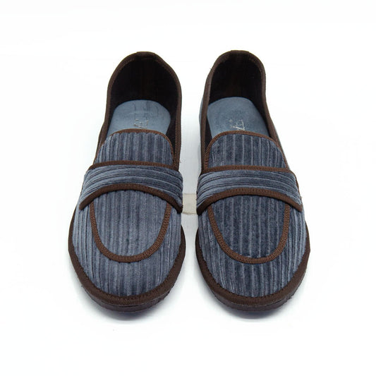 Figini - Slip-on Friulane in velluto a coste grigio - Figini Milano