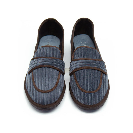 Figini - Slip-on Friulane in velluto a coste grigio - Figini Milano