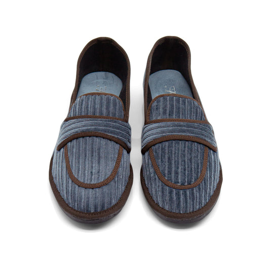 Figini - Slip-on Friulane in velluto a coste grigio - Figini Milano