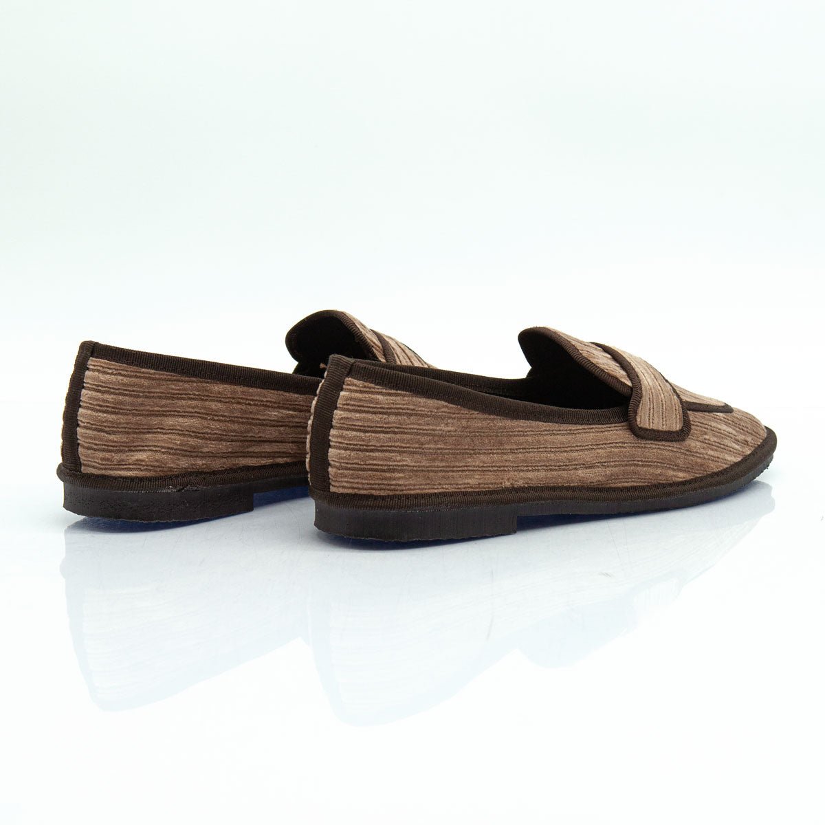 Figini - Slip-on Friulane in velluto a coste taupe - Figini Milano
