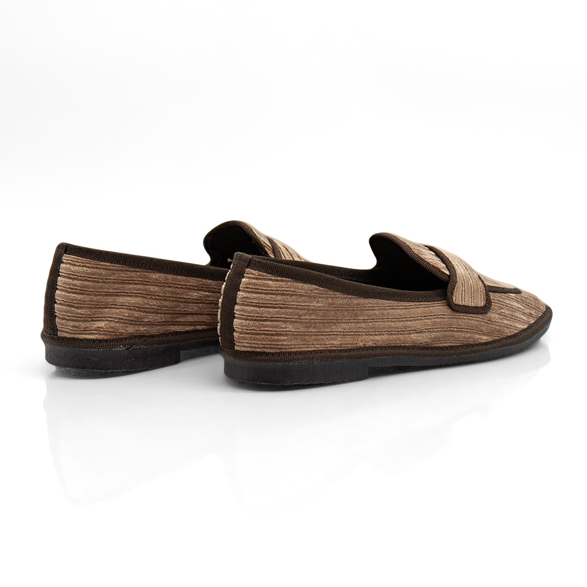 Figini - Slip-on Friulane in velluto a coste taupe - Figini Milano