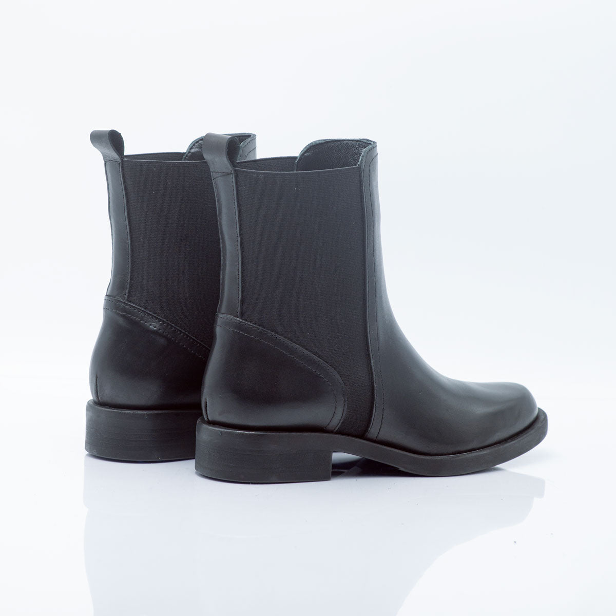 Figini - Stivaletto con elastico in Vitello Nero - Figini Milano