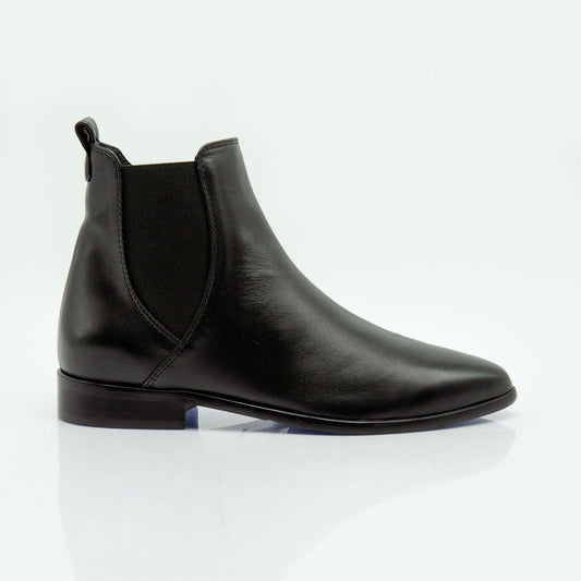 Figini - Stivaletto con tacco 2 cm in nappa guanto nero - Figini Milano