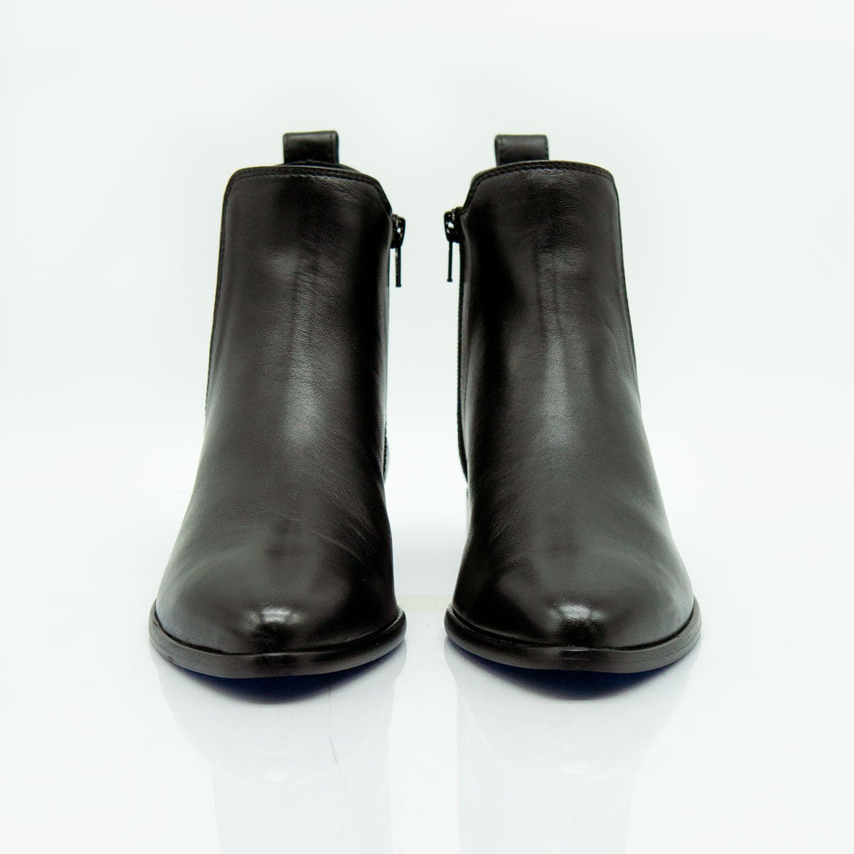 Figini - Stivaletto con tacco 2 cm in nappa guanto nero - Figini Milano