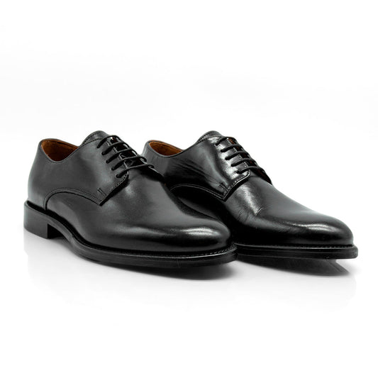 Figini - Stringate Derby Classiche in Vitello Nero - Figini Milano