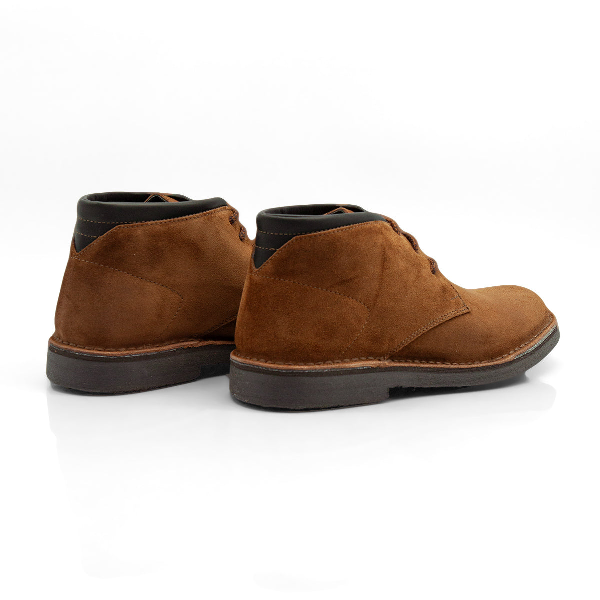 Re Blu - Polacchi Desert Boots in camoscio ingrassato cuoio - Figini Milano