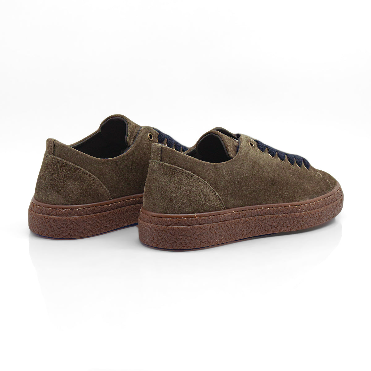 Re Blu - Sneakers in camoscio ingrassato taupe - Figini Milano