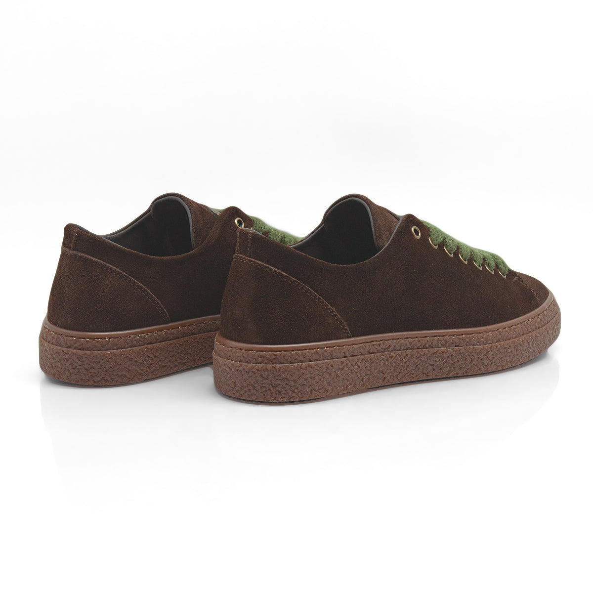 Re Blu - Sneakers in camoscio ingrassato testamoro - Figini Milano