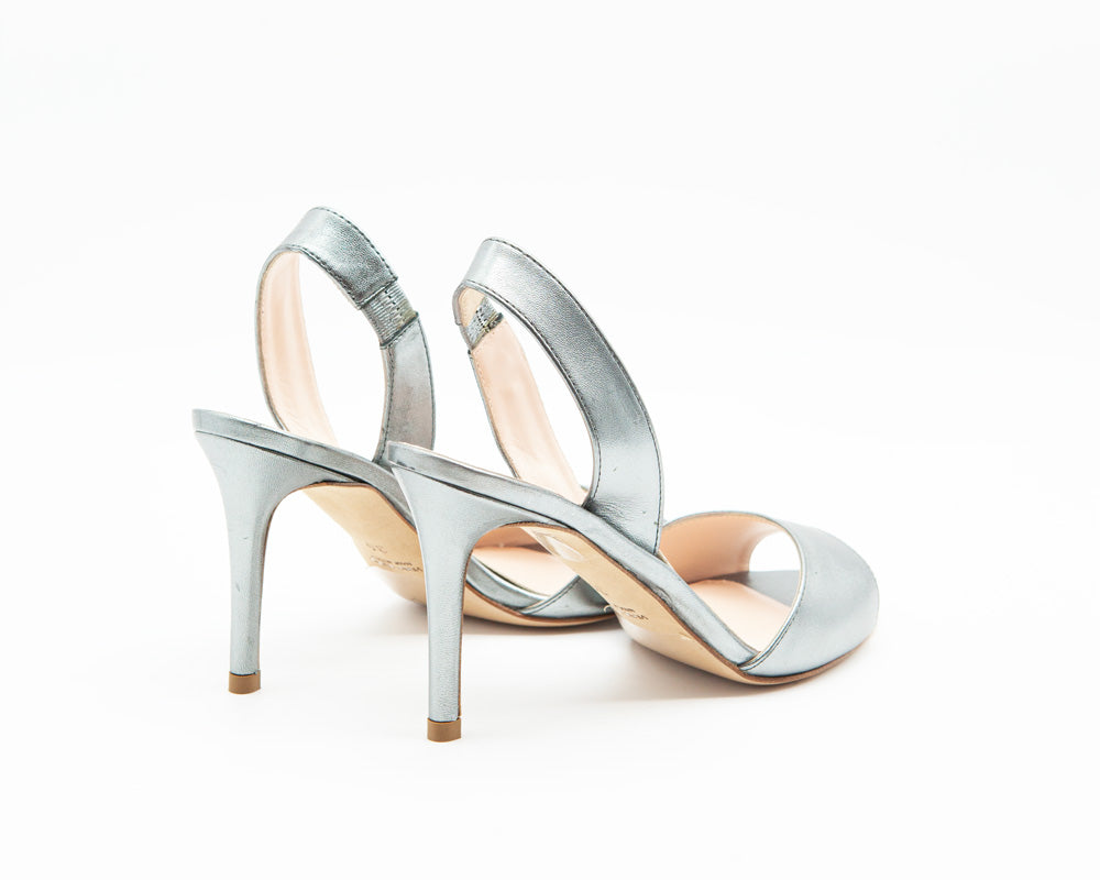 Figini - Laminated leather 8 cm high-heel Sandals