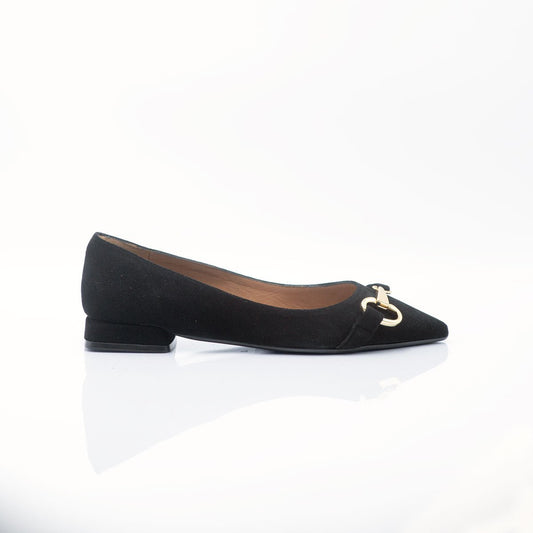 Figini - Ballerina con accessorio Oro con tacco 2 cm Nero - Figini Milano