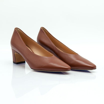 Figini - Décolleté con tacco 5 cm in nappa cuoio
