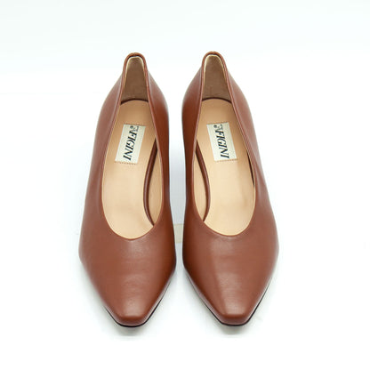 Figini - Décolleté con tacco 5 cm in nappa cuoio