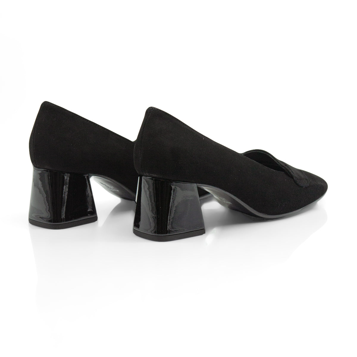 Figini - Décolleté accollati 6679 in camoscio nero, vista dietro