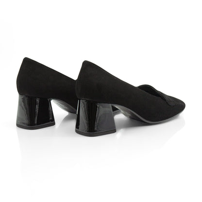 Figini - Décolleté accollati 6679 in camoscio nero, vista dietro