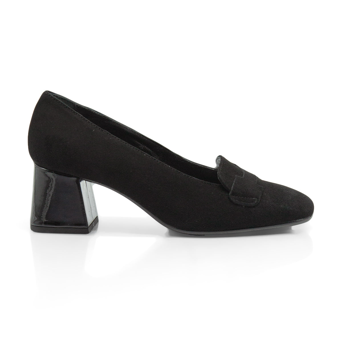Figini - Décolleté accollati 6679 in camoscio nero, vista profilo