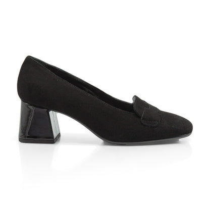 Figini - Décolleté accollati 6679 in camoscio nero, vista profilo