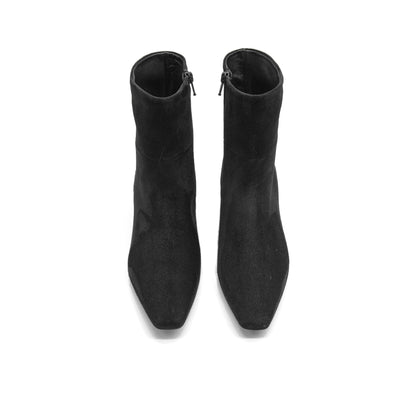 Figini - Tapered-toe ankle boots in black suede with a 5 cm heel
