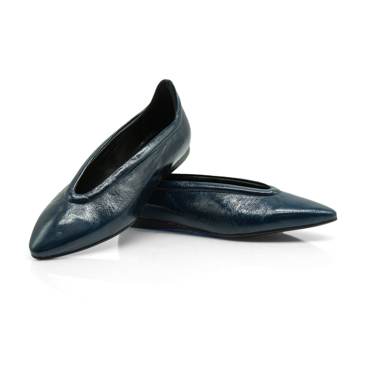 Figini - Ballerina flex minimal in vernice Blue - Figini Milano