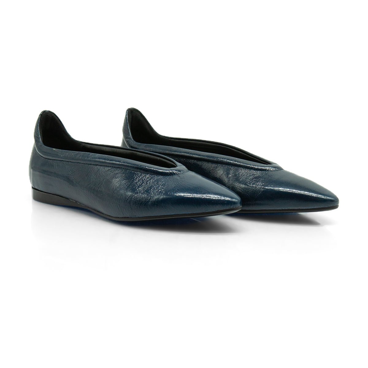 Figini - Ballerina flex minimal in vernice Blue - Figini Milano