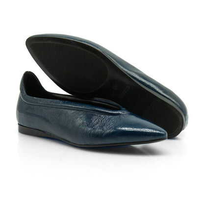 Figini - Ballerina flex minimal in vernice Blue - Figini Milano