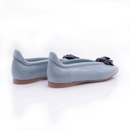Figini - Ballerine flex con fiore in vernice blu - Figini Milano
