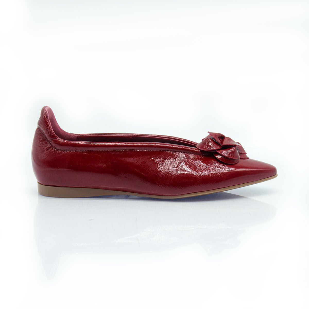 Figini - Ballerine flex con fiore in vernice rosso - Figini Milano