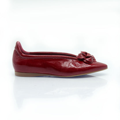 Figini - Ballerine flex con fiore in vernice rosso - Figini Milano