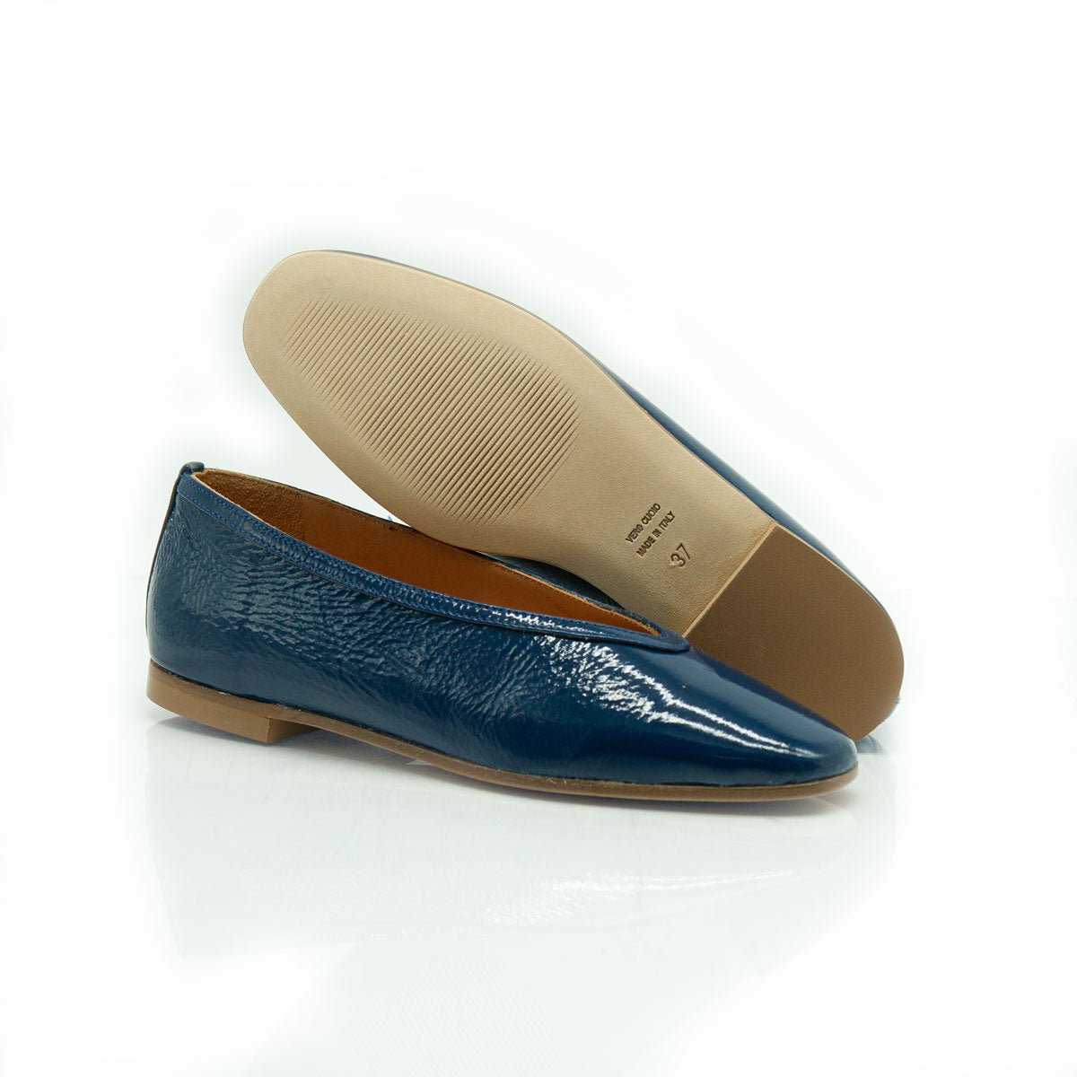 Figini - Ballerine in vernice soft Blu - Figini Milano