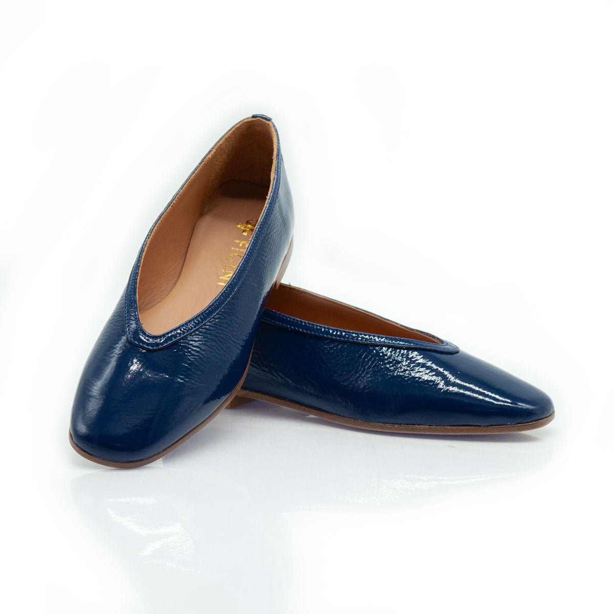 Figini - Ballerine in vernice soft Blu - Figini Milano