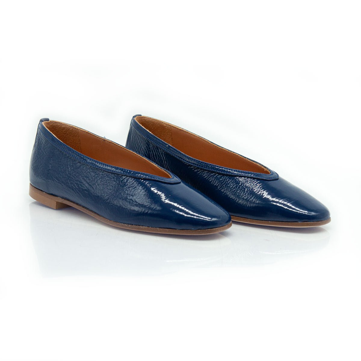 Figini - Ballerine in vernice soft Blu - Figini Milano