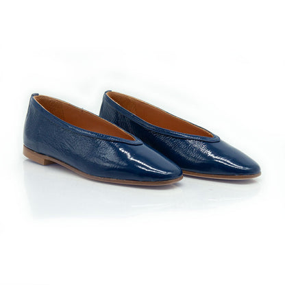 Figini - Ballerine in vernice soft Blu - Figini Milano