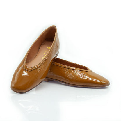 Figini - Ballerine in vernice soft Cuoio - Figini Milano