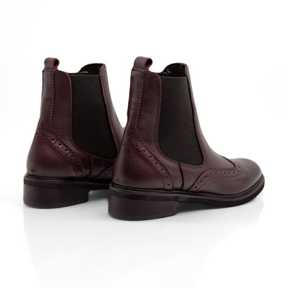 Figini - Chelsea Boots brogue in vitello bordeaux - Figini Milano