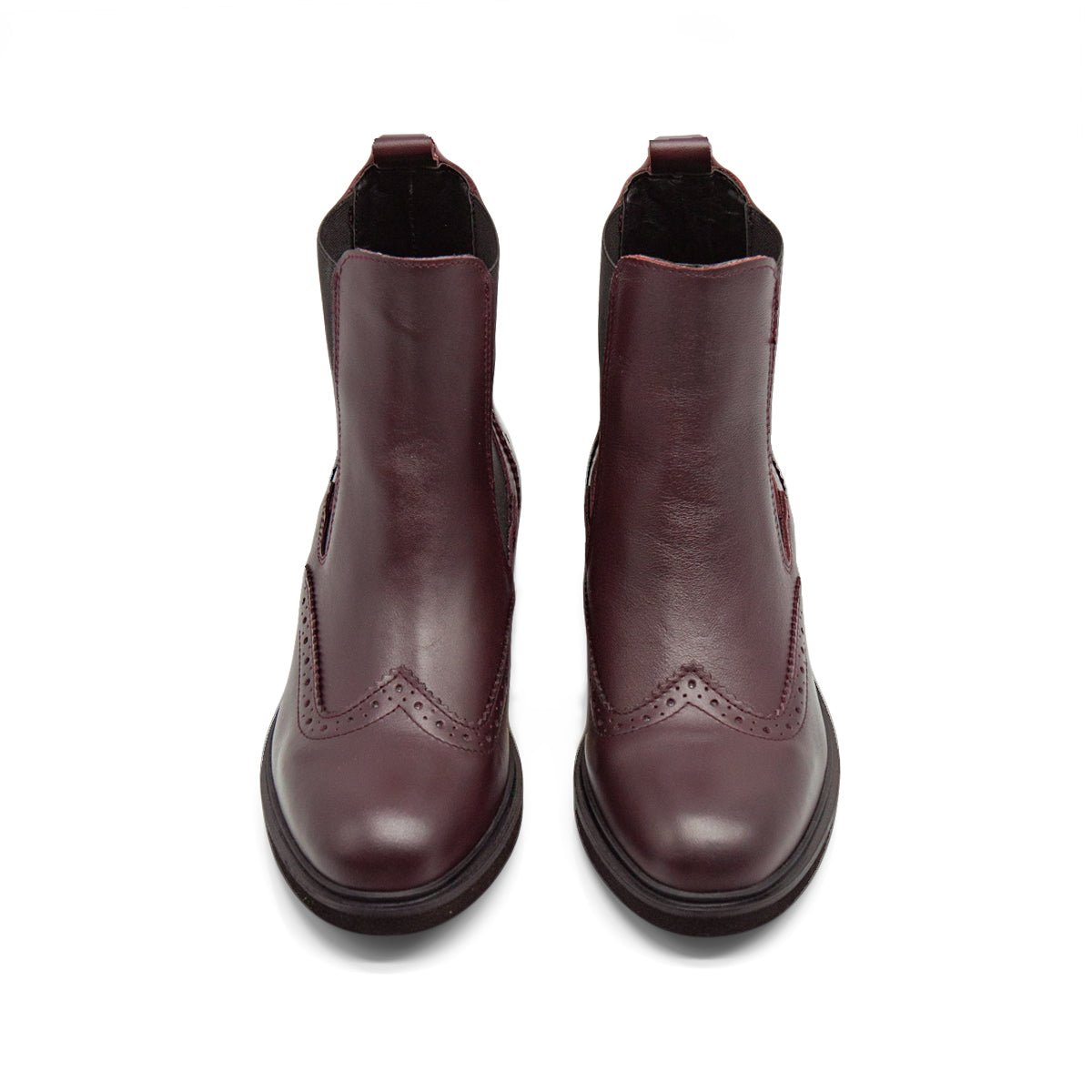 Figini - Chelsea Boots brogue in vitello bordeaux - Figini Milano
