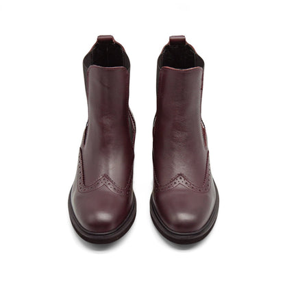 Figini - Chelsea Boots brogue in vitello bordeaux - Figini Milano