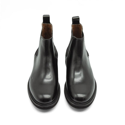 Figini - Chelsea Boots con fondo gomma in vitello nero - Figini Milano
