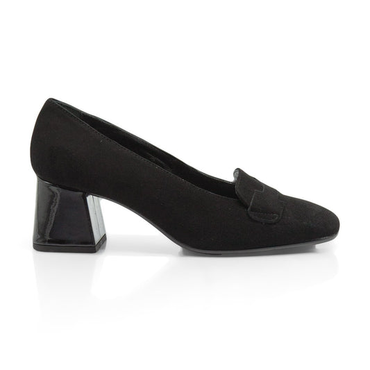 Figini - Décolleté accollati con tacco 5 cm in camoscio nero - Figini Milano